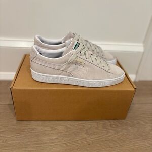 Puma Mens Suede Clydes - Cream WORN ONCE